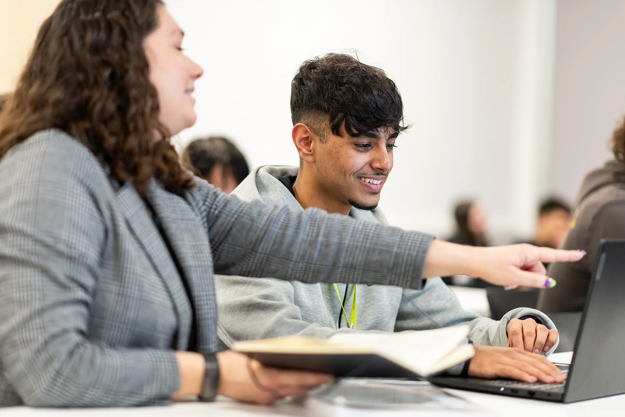 students learning in a classroom