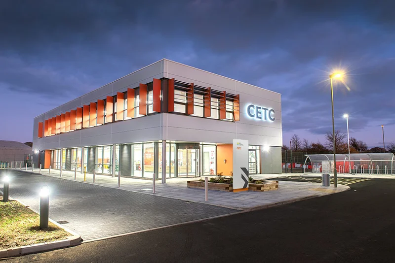 CETC building at night taken from outside