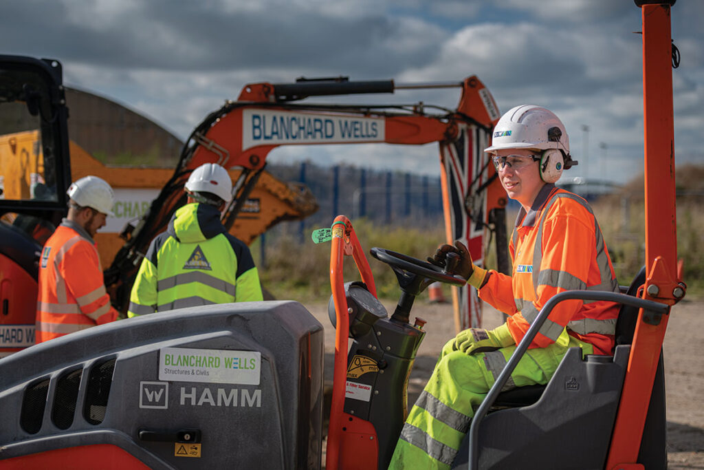 Student Operating Heavy Machinery