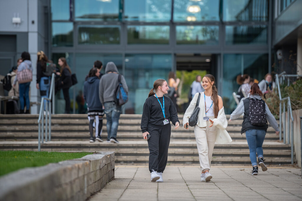 Students Walking on campus